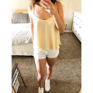 Hollister White Cut-Off Shorts